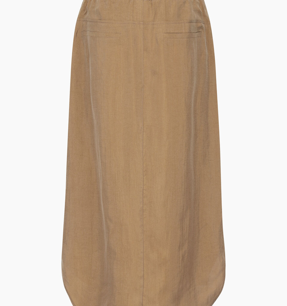 Camel flowy skirt with drawstring - sisley k gonne longuette - Camel | Sisley K image number 2